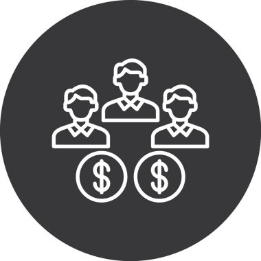 Dolar. Web simgesi basit illüstrasyon