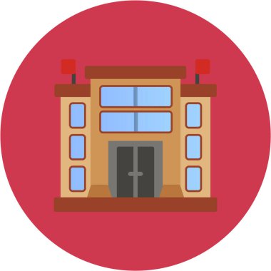 apartman dairesi simgesi düz stil