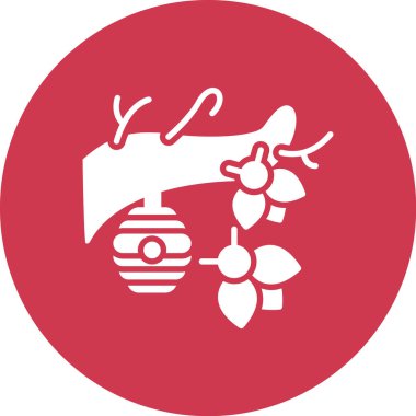 Bir çiçek simgesinin vektör illüstrasyonu