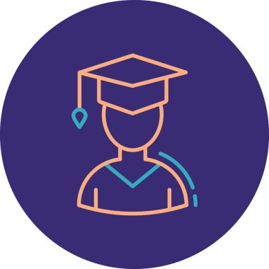 öğrenci şapkası vektör simgesi