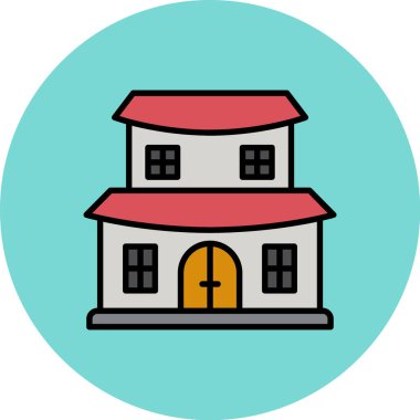 Beyaz arkaplanda izole edilmiş ev tasarımı simgesi. ev ve inşa sembolü vektör illüstrasyonu.