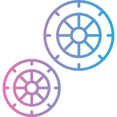 Hadım öküz tekerlek vektör simgesi