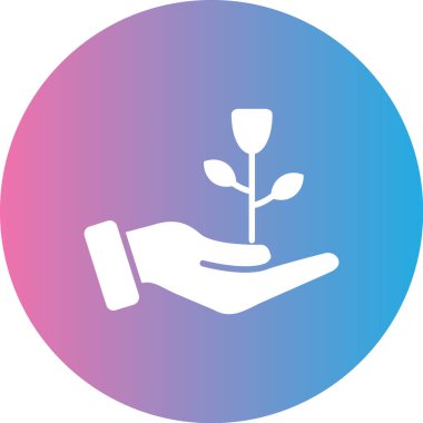 Bir çiçek simgesinin vektör illüstrasyonu