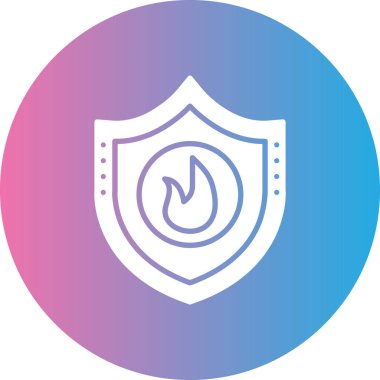 Bir kalkan simgesinin vektör illüstrasyonu