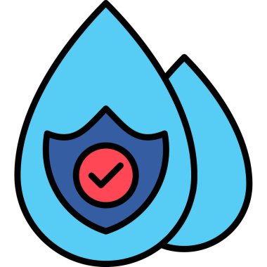 damla simgesi, vektör illüstrasyonu