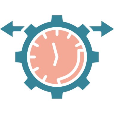 Saat simgesi vektör illüstrasyonu