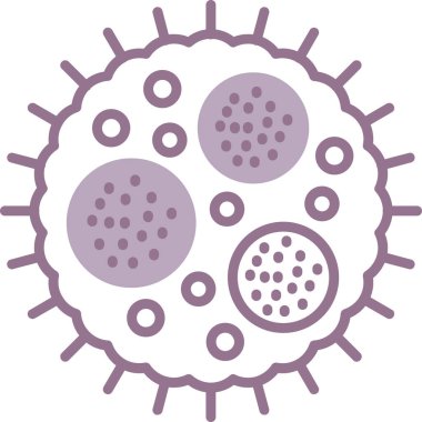 Coronavirus simgesi, düz stil.