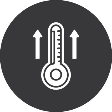 Moda biçimi izole edilmiş arkaplanda termometre simgesi