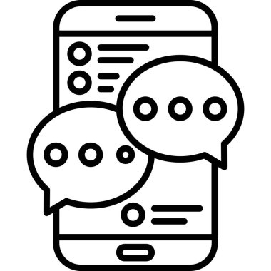 mobil sohbet simgesi vektör çizimi çizimi