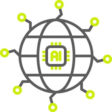 Yapay zeka vektör simgesi