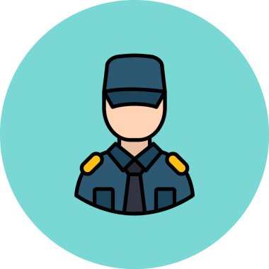 Kişisel ve ticari kullanım için polis vektör simgesi simgesi çizimi..