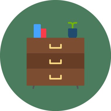 mobilya ikonu vektör illüstrasyonu