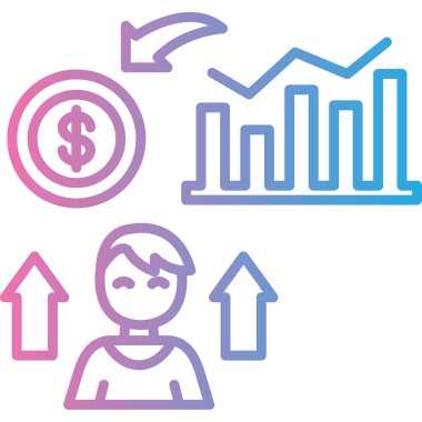 Finansal simgenin vektör illüstrasyonu