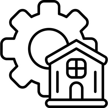 mimari yapı ikonu ana hatlar biçiminde