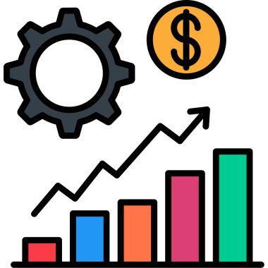 iş büyüme vektör simgesi