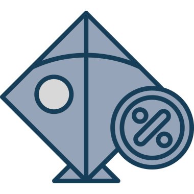 Uydu vektör satırı simgesi