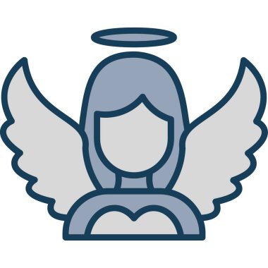 Melek. Web simgesi basit tasarım