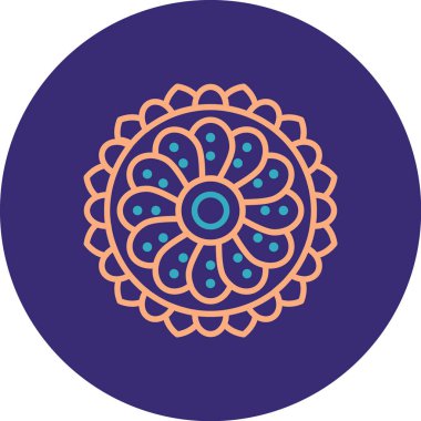 Çiçek süslemesinin vektör çizimi