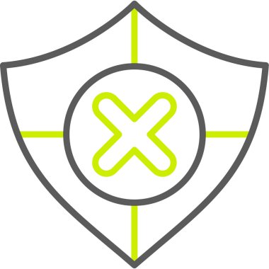 kalkan simgesi, vektör illüstrasyonu