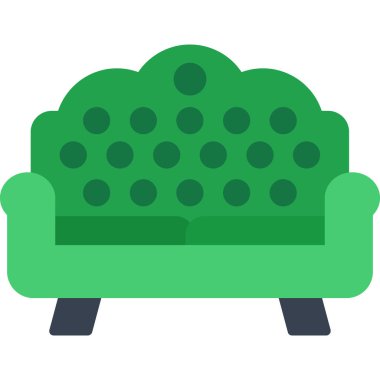 kanepe ev ikonu düz stil