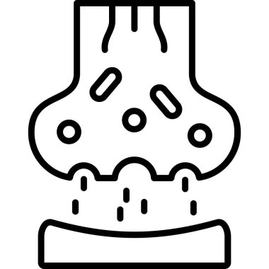 Mantar yemek ikonu. Beyaz arkaplanda izole edilmiş web tasarımı için ana hatlı mantar yemek vektör simgesi