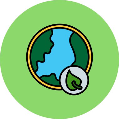 Dünya gezegeni simgesi, dış hat biçimi