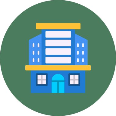 Bina. Web simgesi basit illüstrasyon