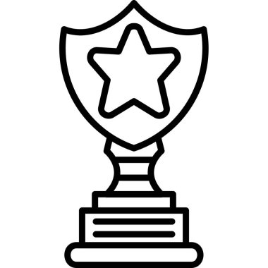 kupa ödülü simgesi, vektör illüstrasyonu