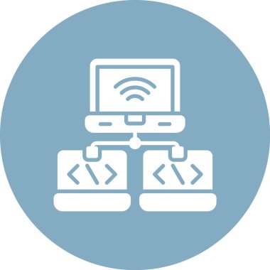 Kablosuz. Web simgesi basit illüstrasyon