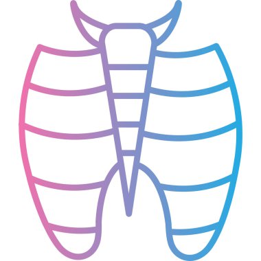 Kelebek. Web simgesi basit illüstrasyon
