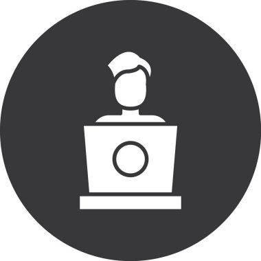 Bir fincan kahveyle kadın vektör simgesi