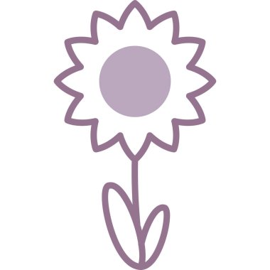 Çiçek. Web simgesi basit illüstrasyon