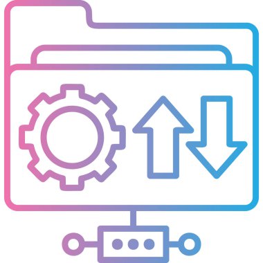 Simgeyi ayarlamanın vektör illüstrasyonu