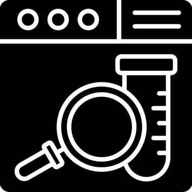 Test tübü simgesi, vektör illüstrasyonu