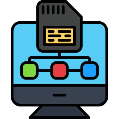 Yazıcı simgesi. özet renk vektörü çizimi