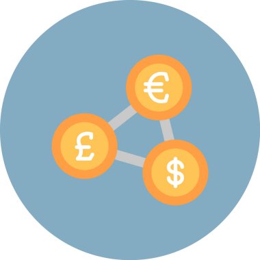 Avro para ikonu vektör illüstrasyonu