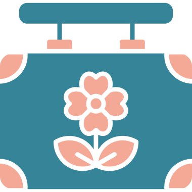 Çiçek. Web simgesi basit illüstrasyon