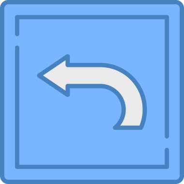 Tek bir mavi ve beyaz okun vektör çizimi