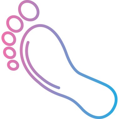 İnsan ayak izlerinin vektör çizimi