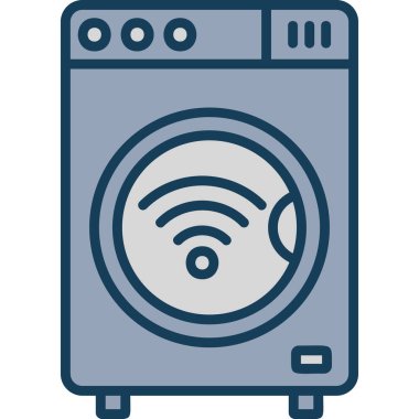 Çamaşır makinesi. Basit resimleme