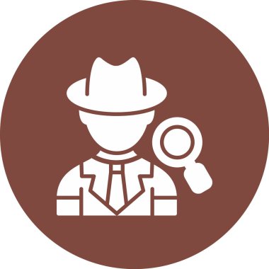 Dedektif. Web simgesi basit illüstrasyon