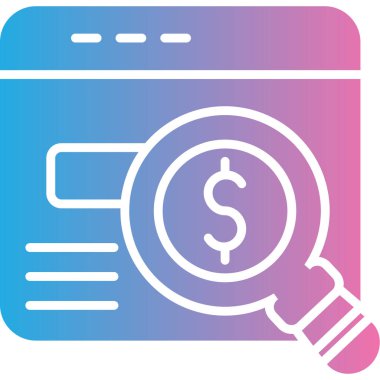 Dolar. Web simgesi basit illüstrasyon