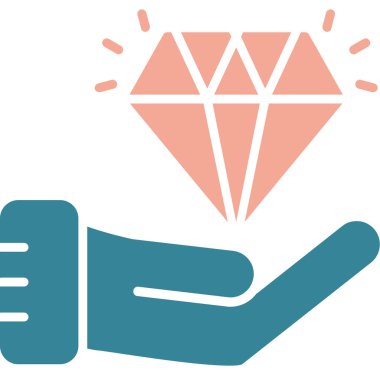 Elmaslı el. Basit tasarım