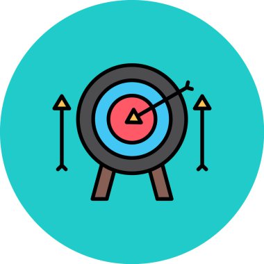 hedef simge vektör illüstrasyonu