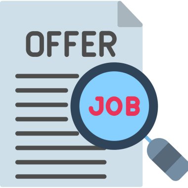 iş teklifi simge vektör illüstrasyonu