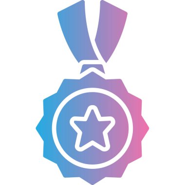 Madalya. Web simgesi basit illüstrasyon