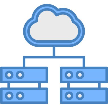 Bulut deposu. Web simgesi