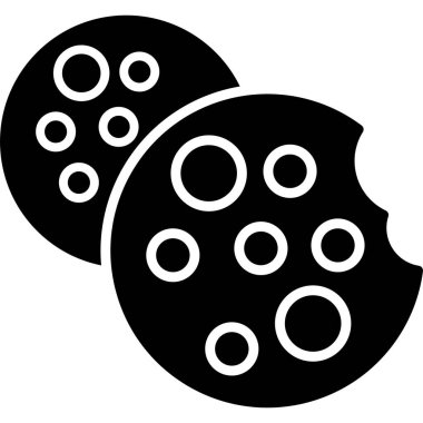 Yiyecek ve siyah sembolün vektör çizimi