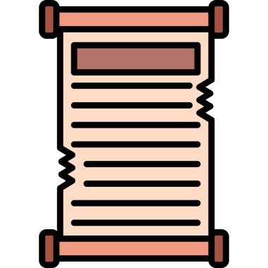 Kağıt simgesi. düzenlenebilir kalın tasarım renk dolgu tasarımı. vektör illüstrasyonu.