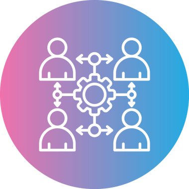 Ekip çalışması simge vektör çizim